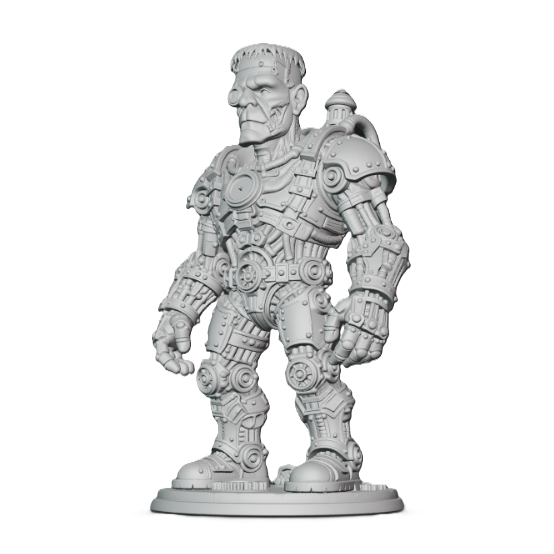 Sculpture de collection imprimée en 3D du monstre de Frankenstein Steampunk, édition limitée