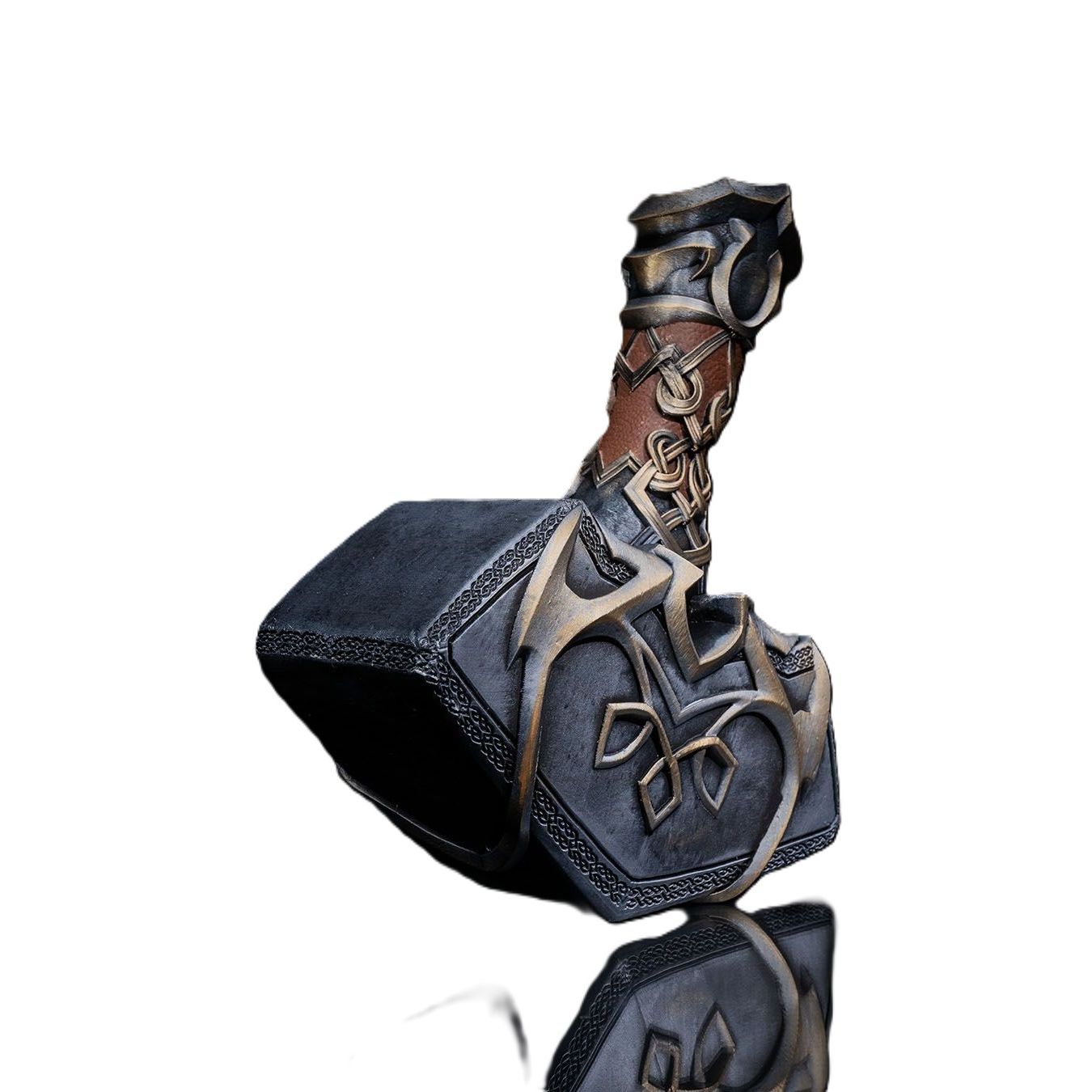 3D Printed PLA Viking Mjolnir Hammer 11.8" Norse Cosplay Collectible Prop