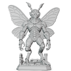 Sculpture 3D imprimée par un fan, représentant Mothman style steampunk – Statue très détaillée