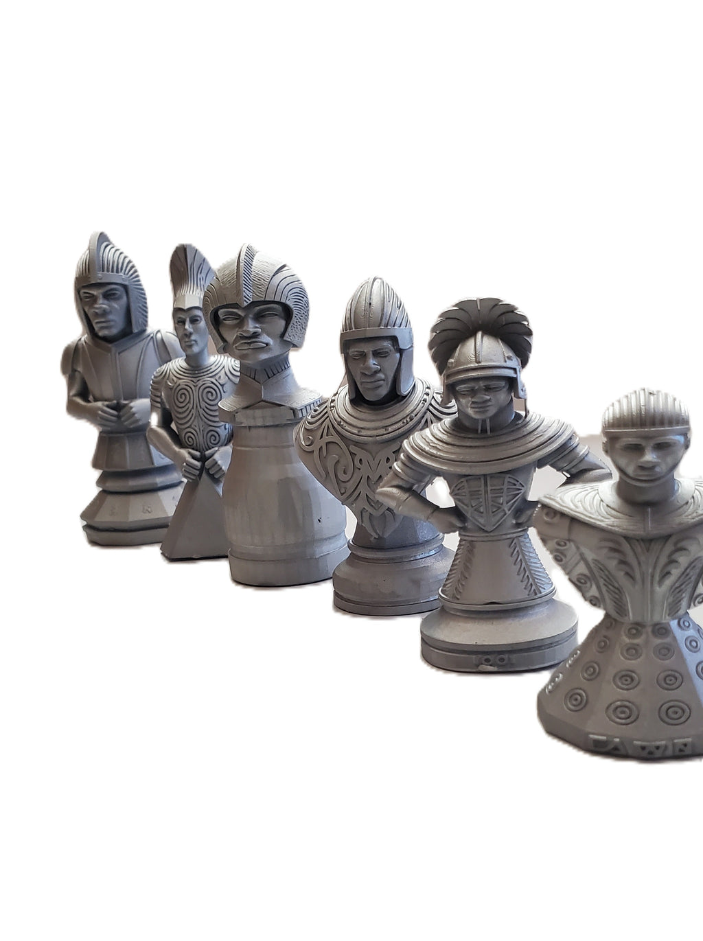 Page Unlimited Noble African Knights Chess Pieces Gold & Silver Set 4 Boxes NIB!