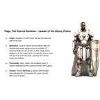 Modèle 3D haute résolution d'un chevalier page en armure médiévale fantastique.