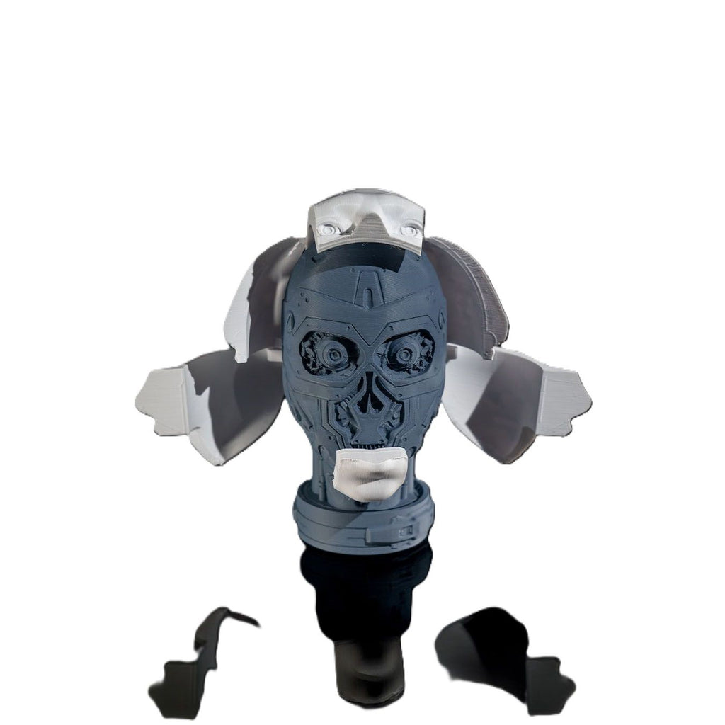 3D Printed Robot Anatomy Head Bust 6.1in Sci-Fi Display Model Art Figure