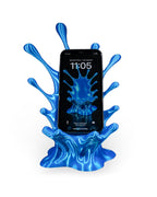 3D Printed Splash Phone Holder Stand Desk Dock Charging Compatible Blue