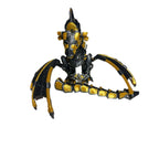 Epic Steampunk Dragon Statue 3D Printed Grey & Gold Fantasy Figure 10 in Decor