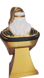 3D Printed Steampunk Father Christmas Bust Statue 7" Holiday Collectible Decor