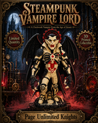 Steampunk Vampire Lord 3D Printed Gothic Clockwork Horror Figure PUK