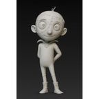 Figurine de collection imprimée en 3D inspirée de Stitch Head, 12,7 cm (5 pouces), en PLA non peinte, œuvre d'art de fan.