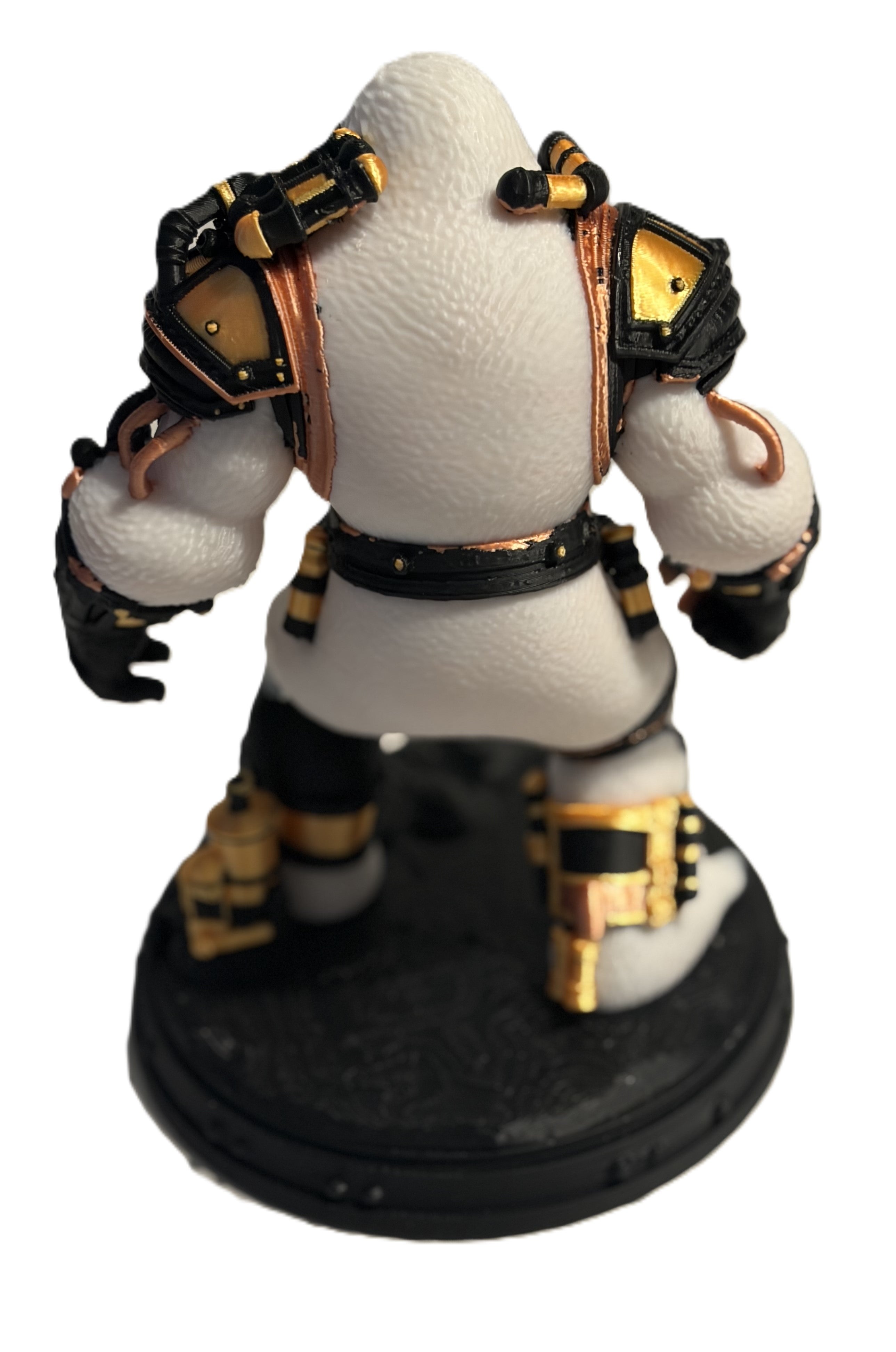 3D Printed Steampunk Yeti Figure Statue Multi Color Plastic 7in Decor