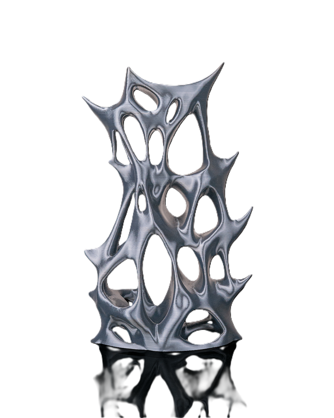 3D Printed Headphone Stand Sculptural Desk Holder Gray 9.8in Decor