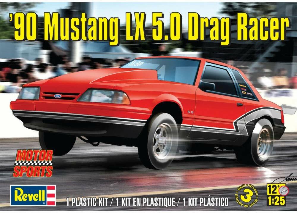 Level 5 Model Kit 1990 Ford Mustang LX 5.0 Drag Racer 1/25 Scale Model by Revell