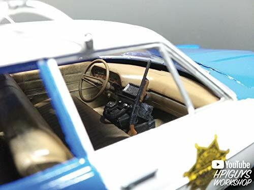 Round 2 Unknown AMT 1970 Ford Galaxie Police Car (James Bond) 2T 1/25 Scale Plastic Model Kit Movie Replica, Blue (AMT1172M)