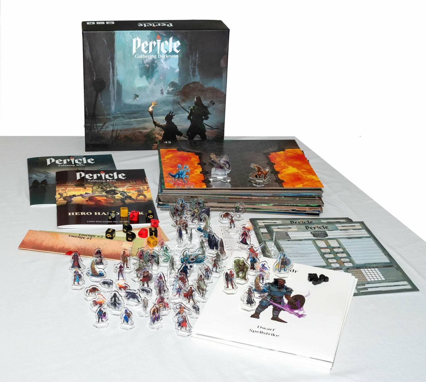 Pericle: Gathering Darkness (Core Game) | Tabletop Roleplaying Game | App-Assisted Game Master | 100+ Hours of Adventure | 1 to 4 Players | Open Hero Creation System | Ages 13 and up