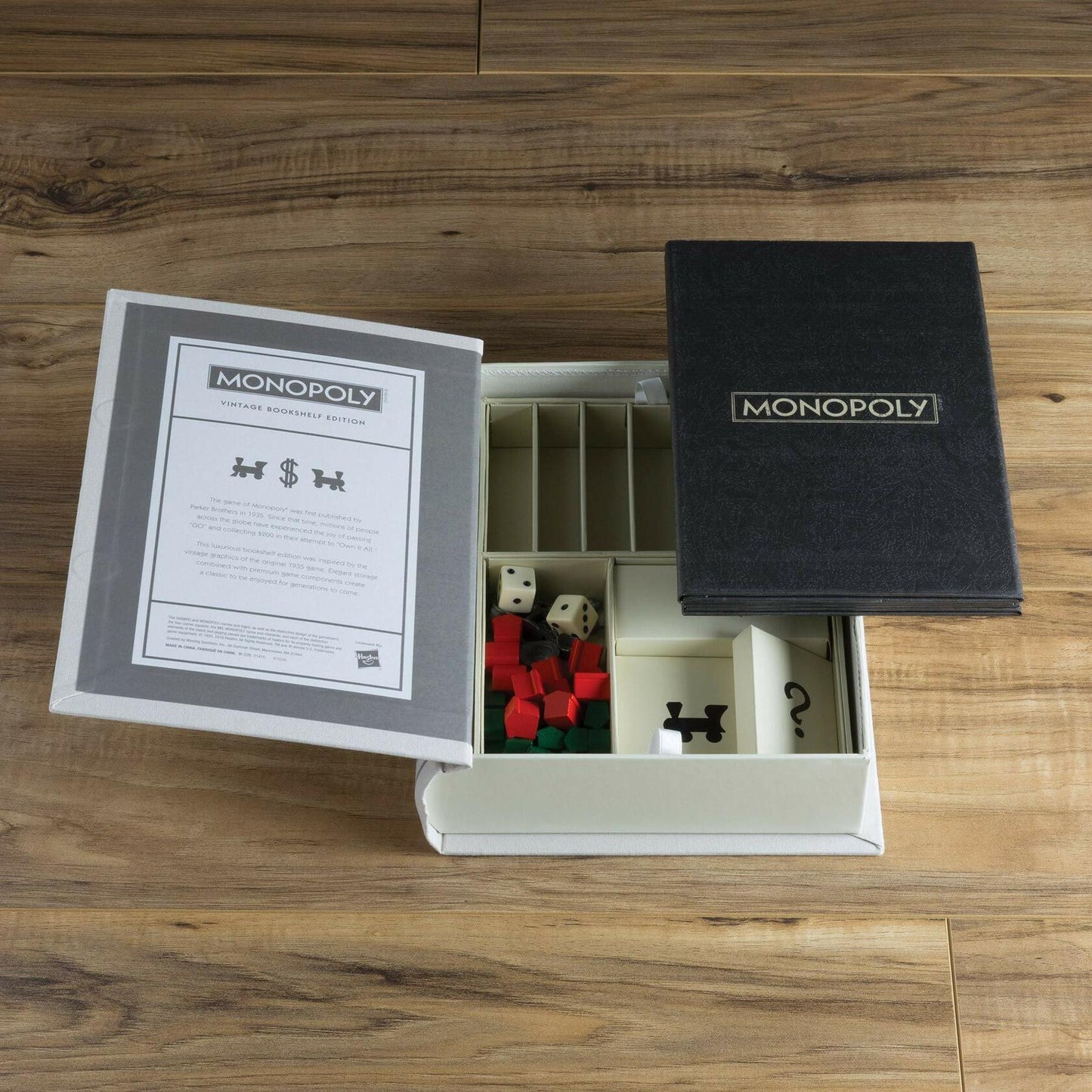 WS Game Company Scrabble, Monopoly, and Clue Vintage Board Games Bookshelf Collection For 2-6 Players, Ages 8+
