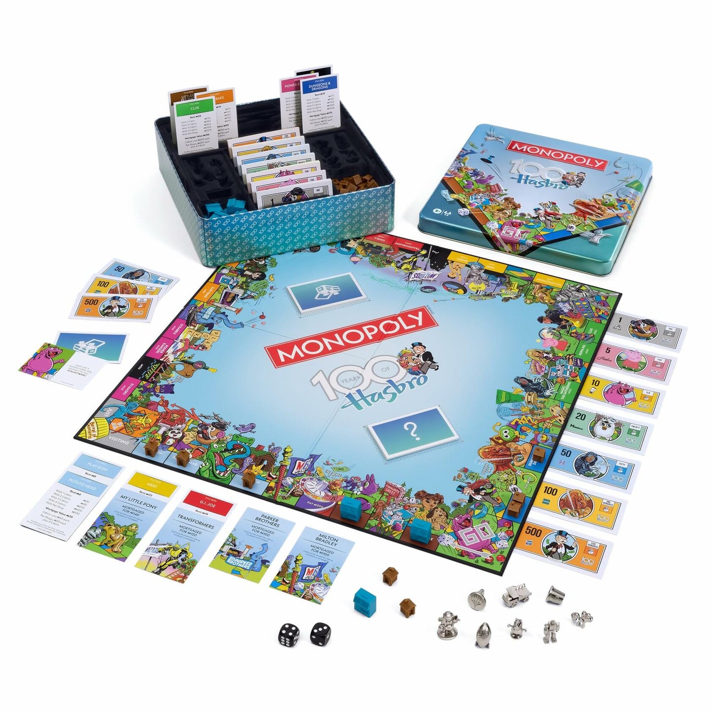 WS Game Company Monopoly Hasbro 100th Anniversary Edition Board Game in Collectible Tin