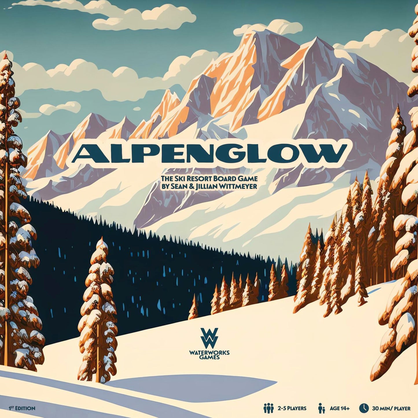 Alpenglow: The Ski Resort Board Game | Fun Strategy Game for Adults and Teens | 2-5 Players | Includes Apres Ski Expansion