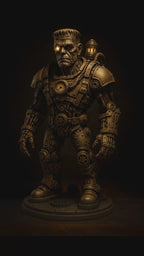 Sculpture de collection imprimée en 3D du monstre de Frankenstein Steampunk, édition limitée