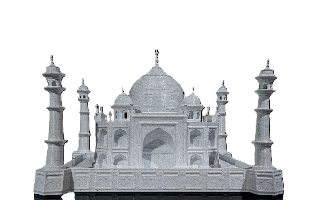 Taj Mahal 3D Printed Architectural Model White PLA Desk Display 8.3in