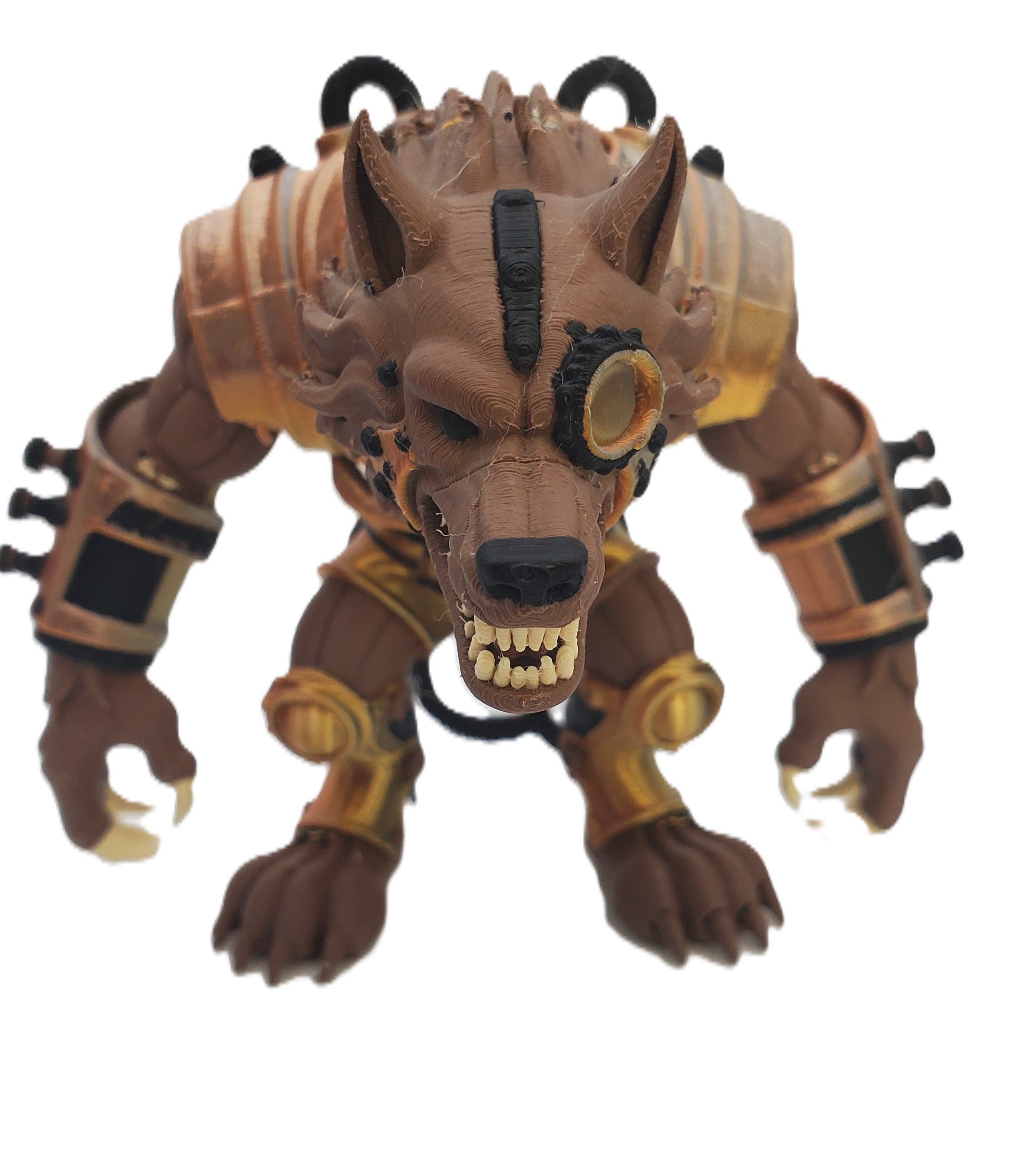 Steampunk Wolf Monster 7in 3D Printed Fantasy Figure PAGE UNLIMITED KNIGHTS