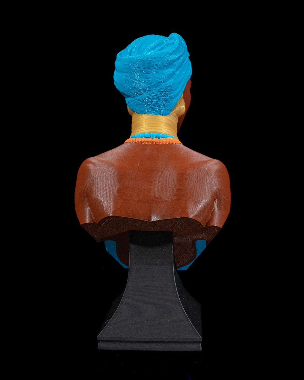 7in 3D Printed African Woman Bust Statue Sculpture Home Decor Art